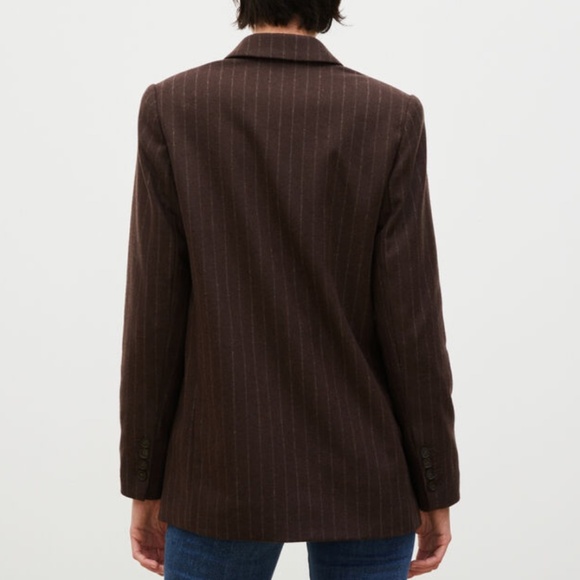 Vintage Brown Pinstripe Blazer - Picture 4 of 15